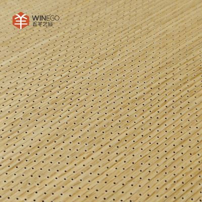 Decorative And Acoustic Micro-perforated Acoustic Panel With Veneer Finish